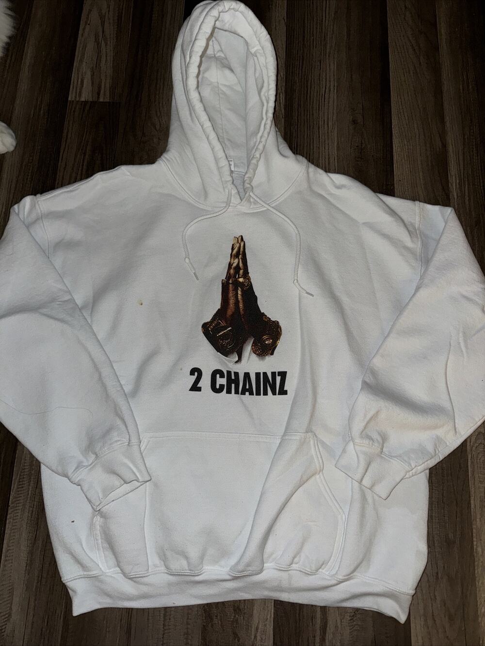 2 Chainz Hoodie Sweatshirt White XL 24x26 Tru